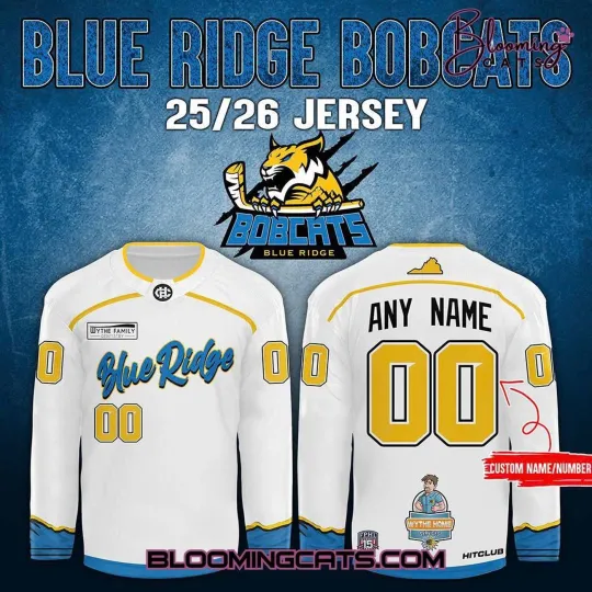 Discover Personalized Blue Ridge Bobcats Pro Hockey Shirt Season 25/26 White Fan Apparel