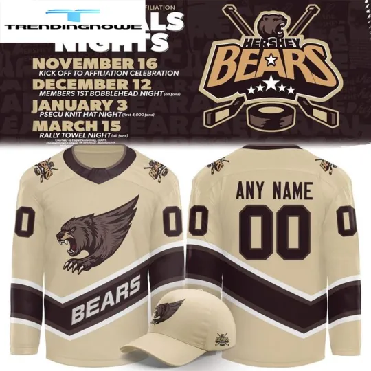 Discover Personalized Hershey Bears Capitals Night 2025 Hockey Shirt Unisex Fan Apparel
