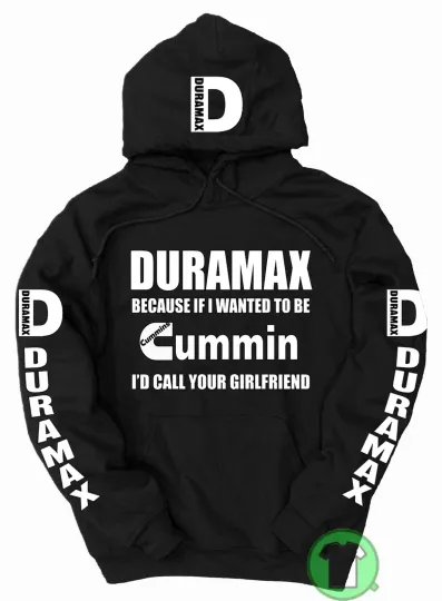 Discover Duramax GF Logo Black Pullover Hoodie Chevy BUY ANY 2 GET DURAMAX TEE FREE!