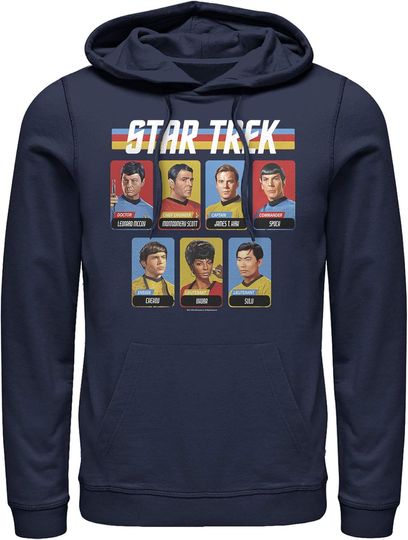 Discover Fifth Sun Men's startrek2020 Rainbow Enterprise Crew Playing Cards Pull Over Hoodie