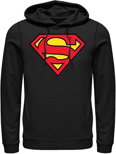 Discover Men's Superman Classic Logo Pull Over Hoodie
