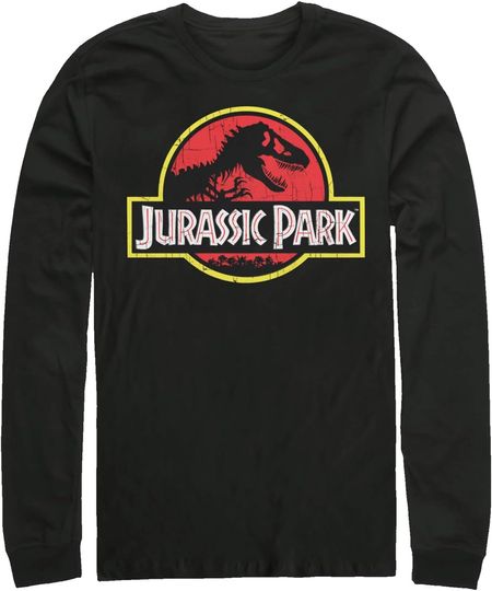 Men's Jurassic Park T Rex Logo Long Sleeve Shirt