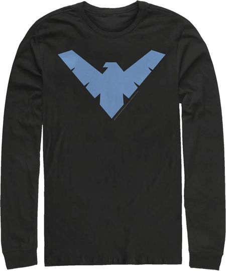 Fifth Sun Men's Batman Nightwing Logo Long Sleeve Shirt