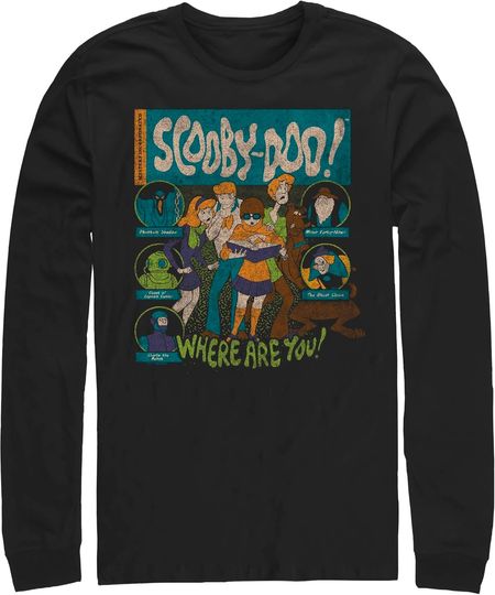 Men's Scooby Doo Where are You Villains Long Sleeve Shirt