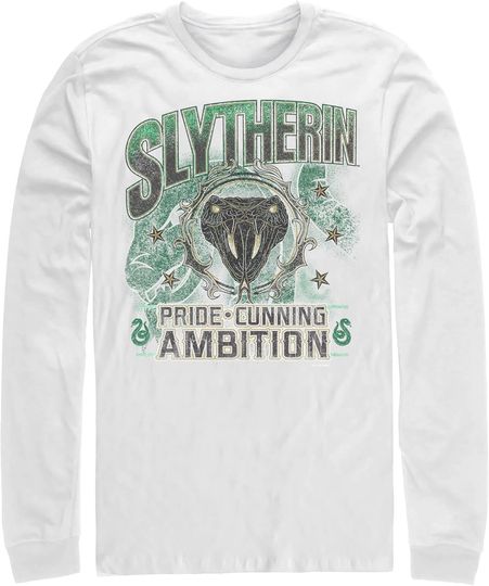 Men's Harry Potter Slytherin Pride and Ambition Long Sleeve Shirt
