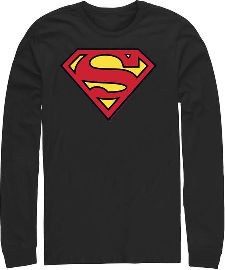 Men's Superman Classic Logo Long Sleeve Shirt