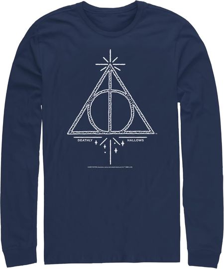 Men's Harry Potter Deathly Hallows Symbol Long Sleeve Shirt