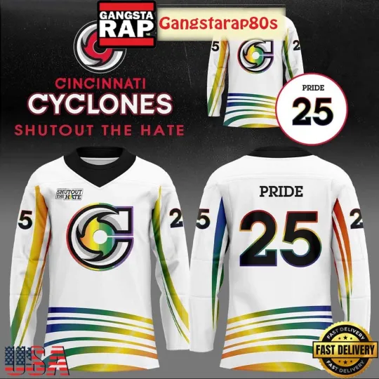 Discover Custom Cincinnati Cyclones Pride Month 2025 Hockey Shirt Printed Sports Gift