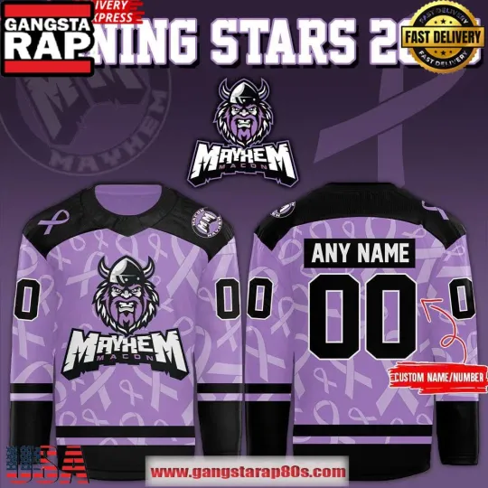 Personalized Macon Mayhem x Shining Stars 2025 New Special Hockey Shirt Gift