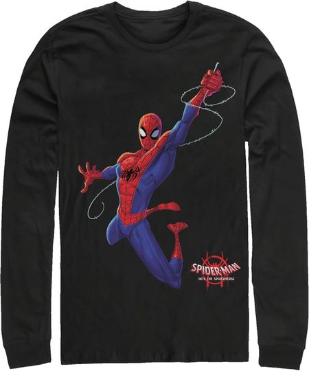 Men's Marvel Spider-Man Spiderverse Classic Swing Long Sleeve Shirt