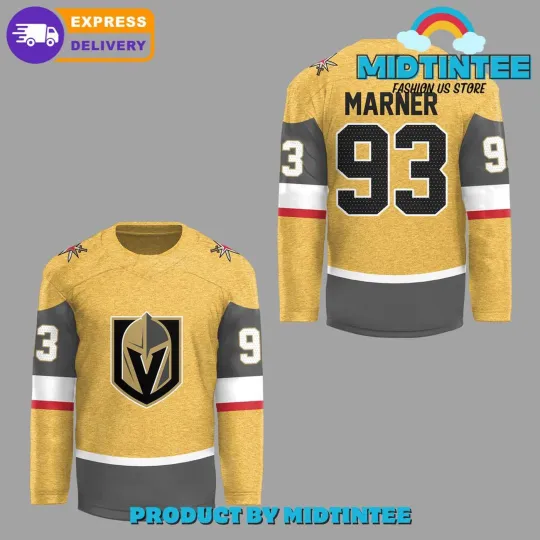 Discover Personalized Vegas Golden Knight Mitch Marner Home Breakaway Hockey Shirt 2025