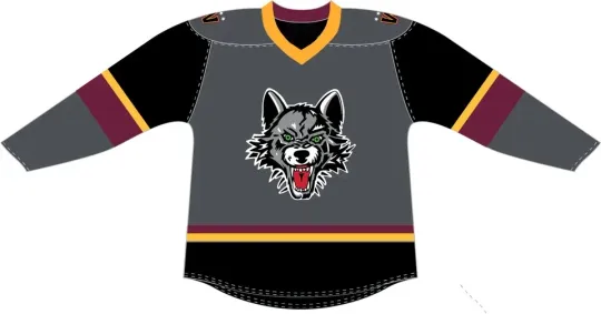 Discover Personalized Chicago Wolves Premier Alternate Storm Hockey Shirt Unisex Gift