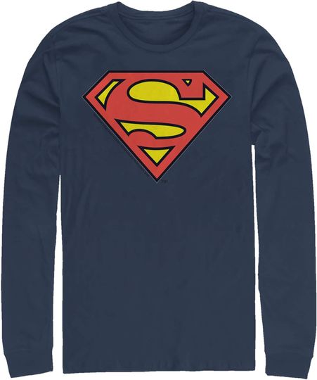 Men's Superman Logo Classic Long Sleeve Shirt