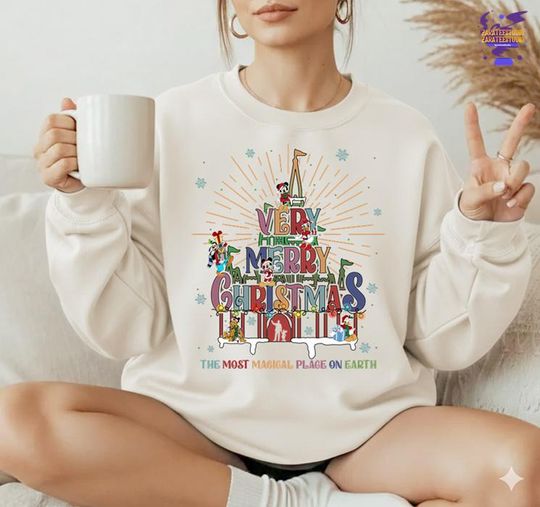 Discover Mickey's Very Merry Christmas Party 2025 Comfort Colors Shirt, Mickey And Friends Christmas Shirt, Christmas Matching Trip, Xmas Group Shirt