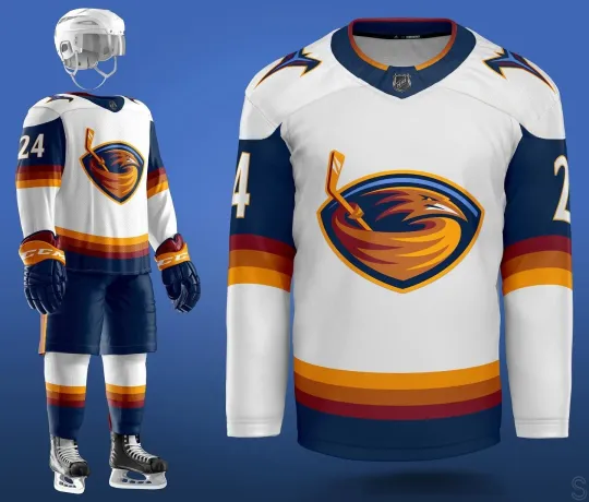 Discover Personalized Atlanta Thrashers Hockey Shirt White Hockey Team Gift For Men