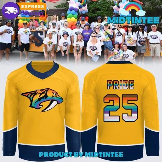 Discover Personalize Nashville Predators Special New Pride 2025 Hockey Shirt Printed Gift