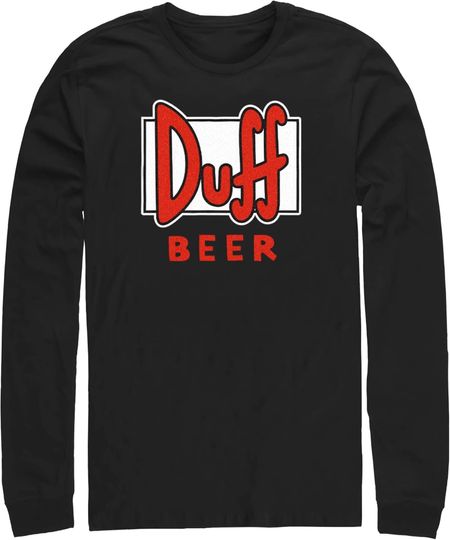 Men's The Simpsons Duff Beer Logo Long Sleeve Shirt