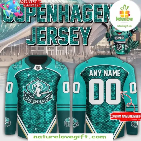 Discover Personalized Copenhagen Mermaids 2025 Hockey Shirt All Printed Fan Gear