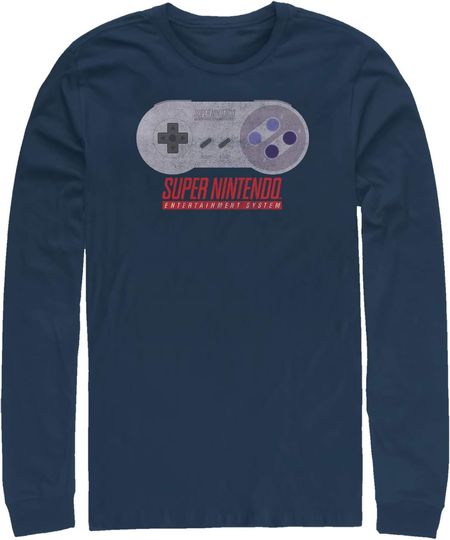 Discover Men's Nintendo SNES Controller Long Sleeve Shirt