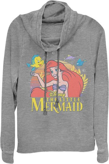 Discover Fifth Sun Disney Princesses Lm Title Women's Cowl Neck Long Sleeve Knit Top