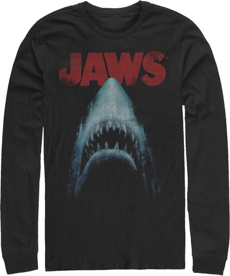 Fifth Sun Men's Jaws Classic Poster Long Sleeve Shirt