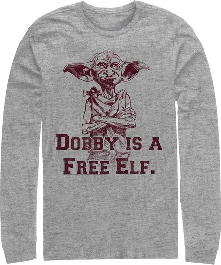 Men's Harry Potter Dobby is a Free Elf Long Sleeve Shirt