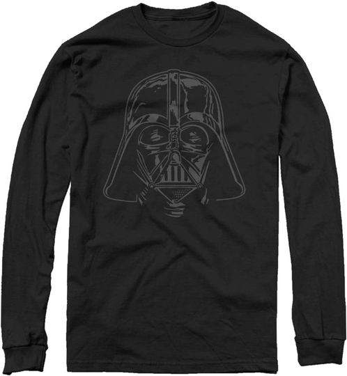 Men's Star Wars Darth Vader Helmet Long Sleeve Shirt