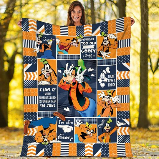 Discover Disneyland A Goofy Movie Fleece Blanket, Goofy Throw Blanket For Bed Couch Sofa, Goofy Movies Blanket, Christmas Gift, Funny Birthday Gift