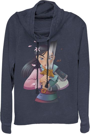 Discover Fifth Sun Disney Princess Anime Mulan Women's Long Sleeve Cowl Neck Pullover