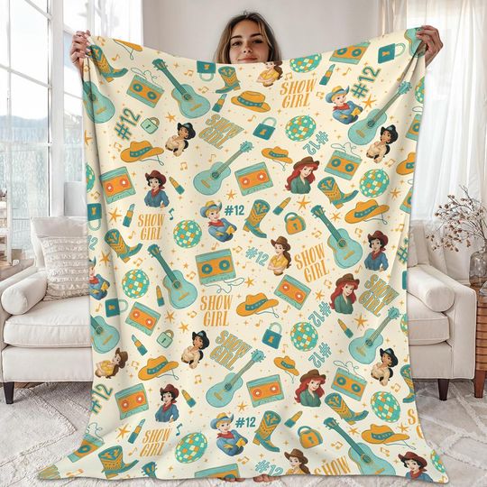 Discover Disneyland Princess Showgirl Blanket, The Life Of A Showgirl, Disneyland Princess Girl Trip 2025, Princess Fleece Blanket, Magical Kingdom