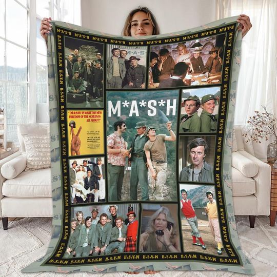 Discover Vintage MASH TV Show Blanket, Mash Movie Fleece Blanket, Custom Movie Inspired Blanket, Mash TV Show Quote, Throw Blanket For Couch Sofa