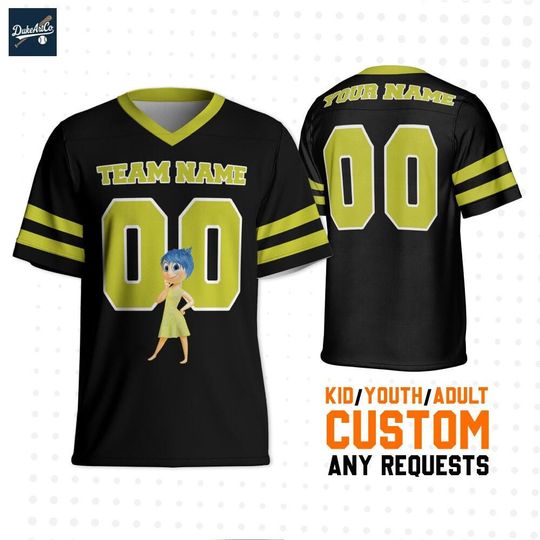 Discover Personalize Disney Inside Out Happy Football Jersey