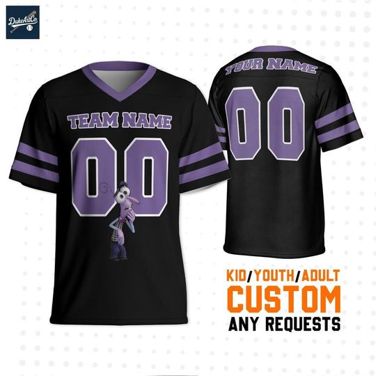 Discover Personalized Disney Inside Out Fear Football Jersey for Adults and Kids