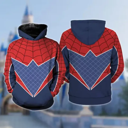 Spider Punk Character Hoodie, Spiderman Superhero Halloween Cosplay 3D HOODIE