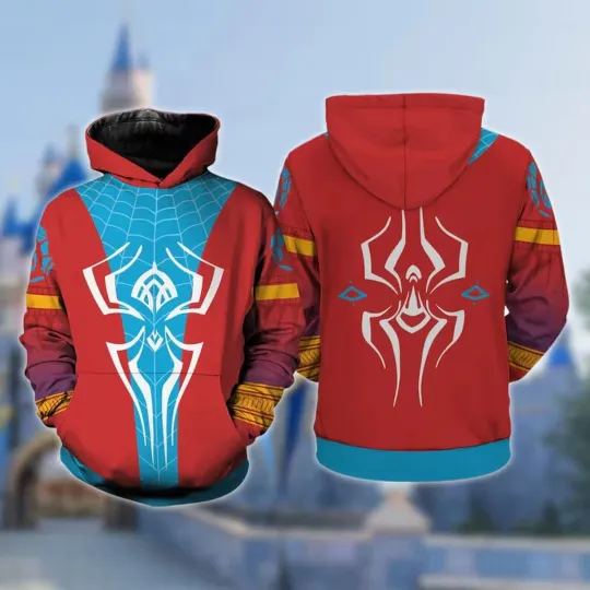 Spider-Man Superhero Cosplay Costume Shirt, Spooky Season Pavitr 3D HOODIE