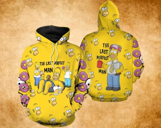 Homer Simpson Character Hoodie 3D, Lover Simpson Character 3D Hoodie,