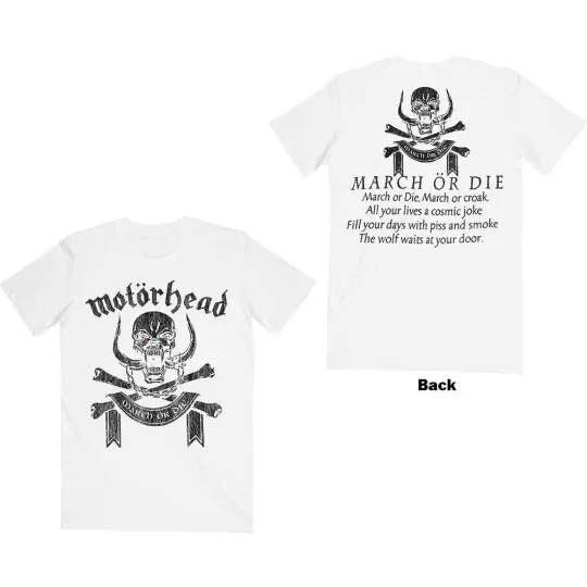 Motorhead Unisex T-Shirt March or Die Double Sided
