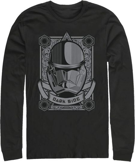 Discover Men's Star Wars: The Rise of Skywalker Sith Trooper Playing Card Long Sleeve Shirt