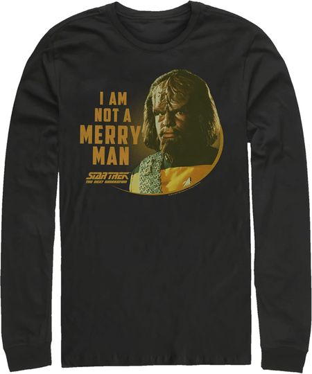 Discover Men's startrek2020: The Next Generation Worf I Am Not a Merry Man Long Sleeve Shirt