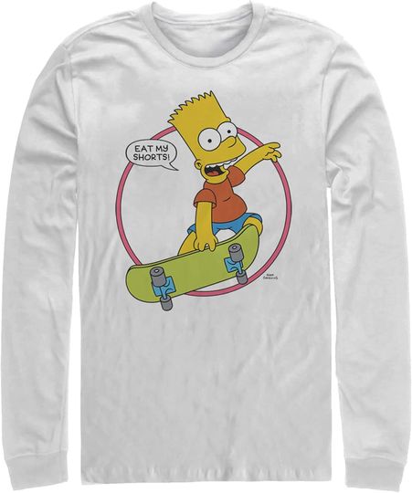 Men's The Simpsons Eat My Shorts Long Sleeve Shirt