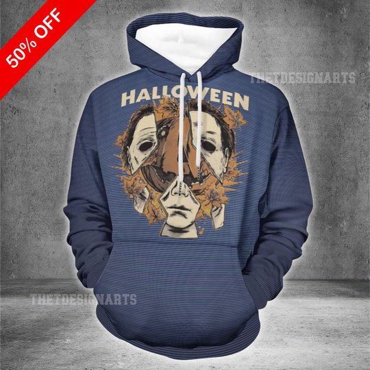 Discover Halloween Michael Myers Sweatshirt Hoodie, Autumn Pullover with Hip-Hop Vibe for Festive Costume Gift, Cosplay & Seasonal Gift