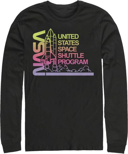 Men's NASA Ombre Sunset Shuttle Program Long Sleeve Shirt