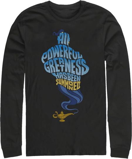 Discover Men's Aladdin Genie Greatness Summoned Long Sleeve Shirt