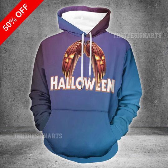 Discover Michael Myers Hoodie 3D Printed Pullover, Hot Horror Movie Halloween Cosplay Costume, Spooky Gift for Horror Fans