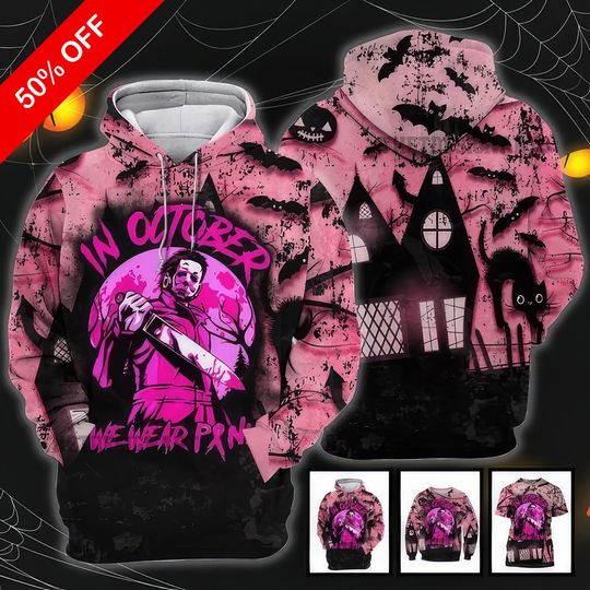 Discover Michael Myers Halloween Shirt, 3D All Over Printed Horror Tee for Spooky Costume Party Gift, Scary Party Gift