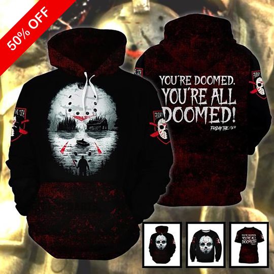 Discover Jason Voorhees Mask 3D All Over Print Shirt, Horror Movie Friday The 13th Tee for Halloween Costume, Scary Gift for Horror Fans
