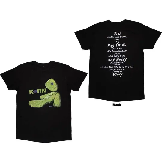 Korn Unisex T-Shirt Issues Tracklist Back
