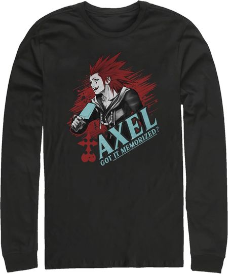Men's Kingdom Hearts Chain of Memories Axel, Got It Memorized Long Sleeve Shirt