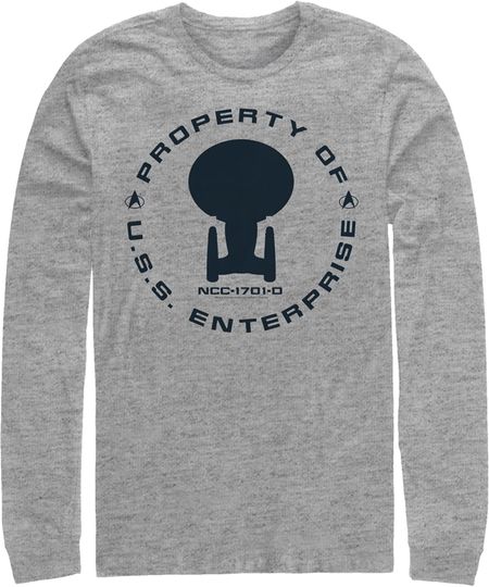 Discover Men's startrek2020: The Next Generation Property of The USS Enterprise Long Sleeve Shirt