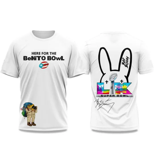 Bad Bunny Here For The Benito Bowl Puerto Rico Tour 2025 Unisex T-Shirt